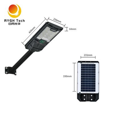Đèn đường LED năng lượng mặt trời tích hợp chip LED 5050 chất lượng cao 10W có điều khiển ánh sáng, điều khiển từ xa và cảm biến radar
