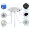 Ánh sáng vườn LED năng lượng mặt trời ngoài trời thấm nước nhôm màu trắng 50 watt