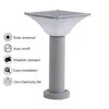 Đèn trụ cổng vuông 5W LED năng lượng mặt trời cho sân vườn có trụ