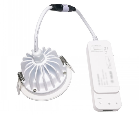 Đèn led âm trần thông minh COB 9W Đèn trần xuống Bridgelux CSP Màu hỗn hợp chống nước