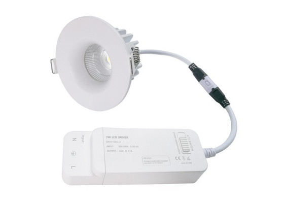 COB Không thấm nước Lõm Led Downlight AC 200-240V Mặt che Có thể thay đổi Màu trắng ấm