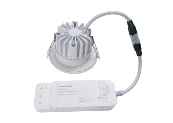 COB Không thấm nước Lõm Led Downlight AC 200-240V Mặt che Có thể thay đổi Màu trắng ấm