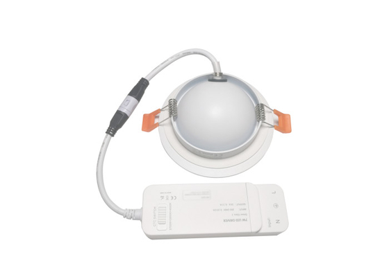 Thân đèn bằng nhôm có thể điều chỉnh đèn led âm trần 7W CCT Taiji CSP Công nghệ COB