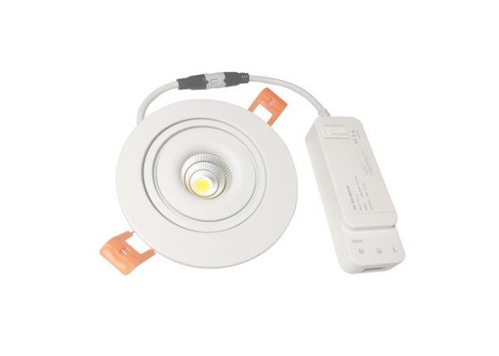 Thân đèn bằng nhôm có thể điều chỉnh đèn led âm trần 7W CCT Taiji CSP Công nghệ COB
