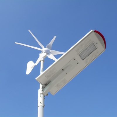 Vật liệu nhôm Tất cả trong một Mặt trời Led Street Light Hệ thống hybrid gió 80 watt