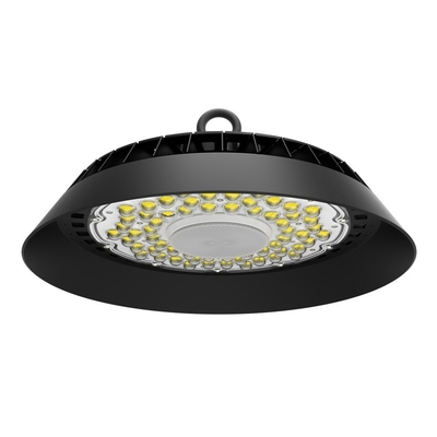 100Lm / w UFO LED High Bay Light Black Color Nhà ở MEANwell Sosen DOB Driver