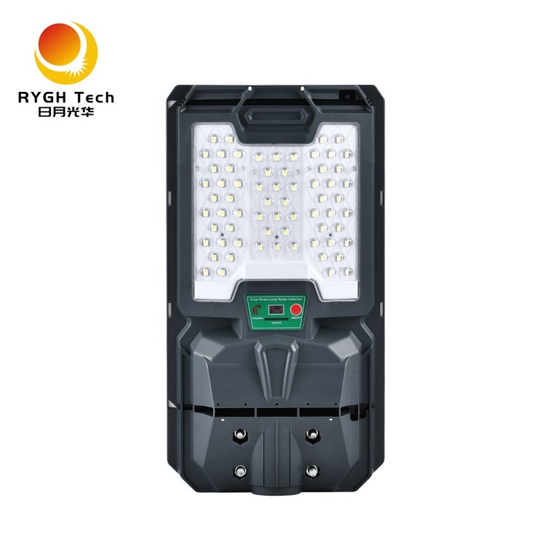 Đèn đường LED năng lượng mặt trời tích hợp chip LED 5050 chất lượng cao 10W có điều khiển ánh sáng, điều khiển từ xa và cảm biến radar