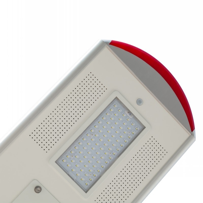 Vật liệu nhôm Tất cả trong một Mặt trời Led Street Light Hệ thống hybrid gió 80 watt