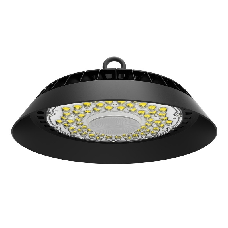 100Lm / w UFO LED High Bay Light Black Color Nhà ở MEANwell Sosen DOB Driver